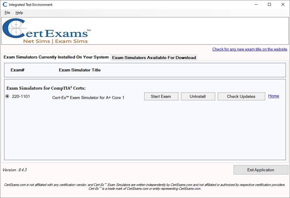 A+ Core 1 (220-1001) Practice Exams screenshot A+ Core 1 (220-1001) Practice Exams screenshot