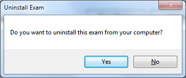 Certexams Exam sims Uninstall Procedure step 2