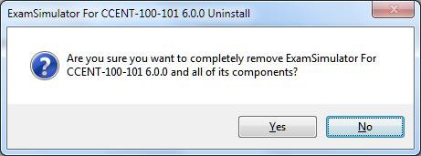 Certexams Exam sims Uninstall Procedure step 3